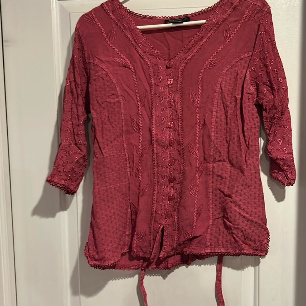 Flower pink women’s shirt Free Size